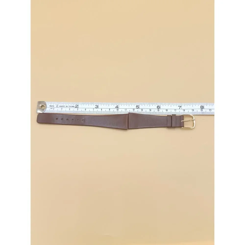 21mm KREISLER Fine Calfskin NOS Vintage Watch Band & Gold-Tone Buckle